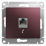 Розетка телефонная 1xRJ11 Schneider Electric Glossa Баклажановый (в сборе) 