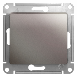 Переключатель одноклавишный (проходной) Schneider Electric Glossa Платина (в сборе) 