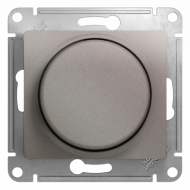 Светорегулятор поворотный 300 Вт Schneider Electric Glossa Платина (в сборе) 