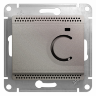 Терморегулятор для теплого пола с внешним датчиком Schneider Electric Glossa Платина (в сборе) 