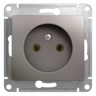 Розетка без заземления Schneider Electric Glossa Платина (в сборе) 