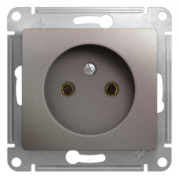 Розетка без заземления Schneider Electric Glossa Платина (в сборе) 