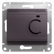 Терморегулятор для теплого пола с внешним датчиком Schneider Electric Glossa Сиреневый туман (в сборе) 