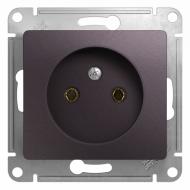 Розетка без заземления Schneider Electric Glossa Сиреневый туман (в сборе) 