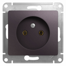 Розетка без заземления Schneider Electric Glossa Сиреневый туман (в сборе) 