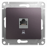 Розетка компьютерная 1xRJ45 UTP 5e категории Schneider Electric Glossa Сиреневый туман (в сборе) 