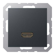 Розетка HDMI Jung A550 Матовый антрацит (в сборе) 