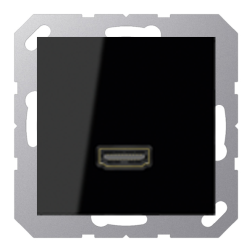 Розетка HDMI Jung A Flow Черный (в сборе) 