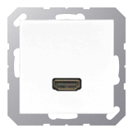 Розетка HDMI Jung A550 Белый (в сборе) 