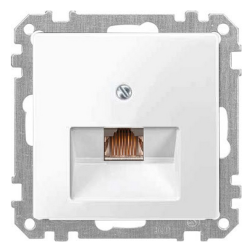 Розетка телефонная 1xRJ11 Merten Antique Полярно - белый (в сборе) 
