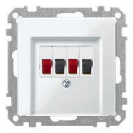 Розетка аккустическая двойная Merten Antique Полярно - белый (в сборе) 