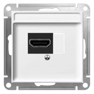 Розетка HDMI Merten Antique Полярно - белый (в сборе) 