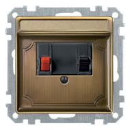 Розетка аккустическая Merten Antique Античная латунь (в сборе) 