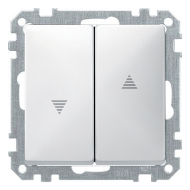 Выключатель для рольставней Merten Antique Полярно - белый (в сборе) 