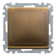 Выключатель IP44 Merten Antique Античная латунь (в сборе) 