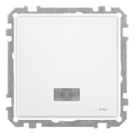 Выключатель с подсветкой IP44 Merten Antique Полярно - белый (в сборе) 