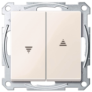 Выключатель кнопочный для рольставней Merten M-Elegance Бежевый (в сборе) 