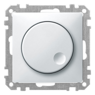 Светорегулятор поворотный 400 Вт Merten Antique Полярно - белый (в сборе) 