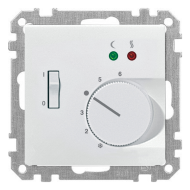 Терморегулятор для теплого пола с внешним датчиком Merten Antique Полярно - белый (в сборе) 