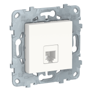 Розетка телефонная 1xRJ11 Schneider Electric Unica New Pure Белый (в сборе) 