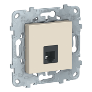 Розетка телефонная 1xRJ11 Schneider Electric Unica New Pure Бежевый (в сборе) 