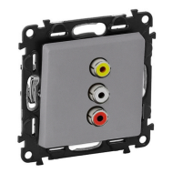 Розетка аудио / видео RCA Legrand Valena Life Алюминий (в сборе) 