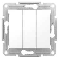 Выключатель трехклавишный Schneider Electric Sedna Белый (в сборе) 