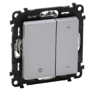 Светорегулятор для светодиодных диммируемых LED ламп Legrand Valena Life Алюминий (в сборе) 